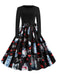 She slips into this Black 1950s Cat Heart Belted Dress and suddenly it's a 1950s daydream