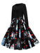 Black 1950s Cat Heart Belted Dress: where 1950s romance meets her modern spirit