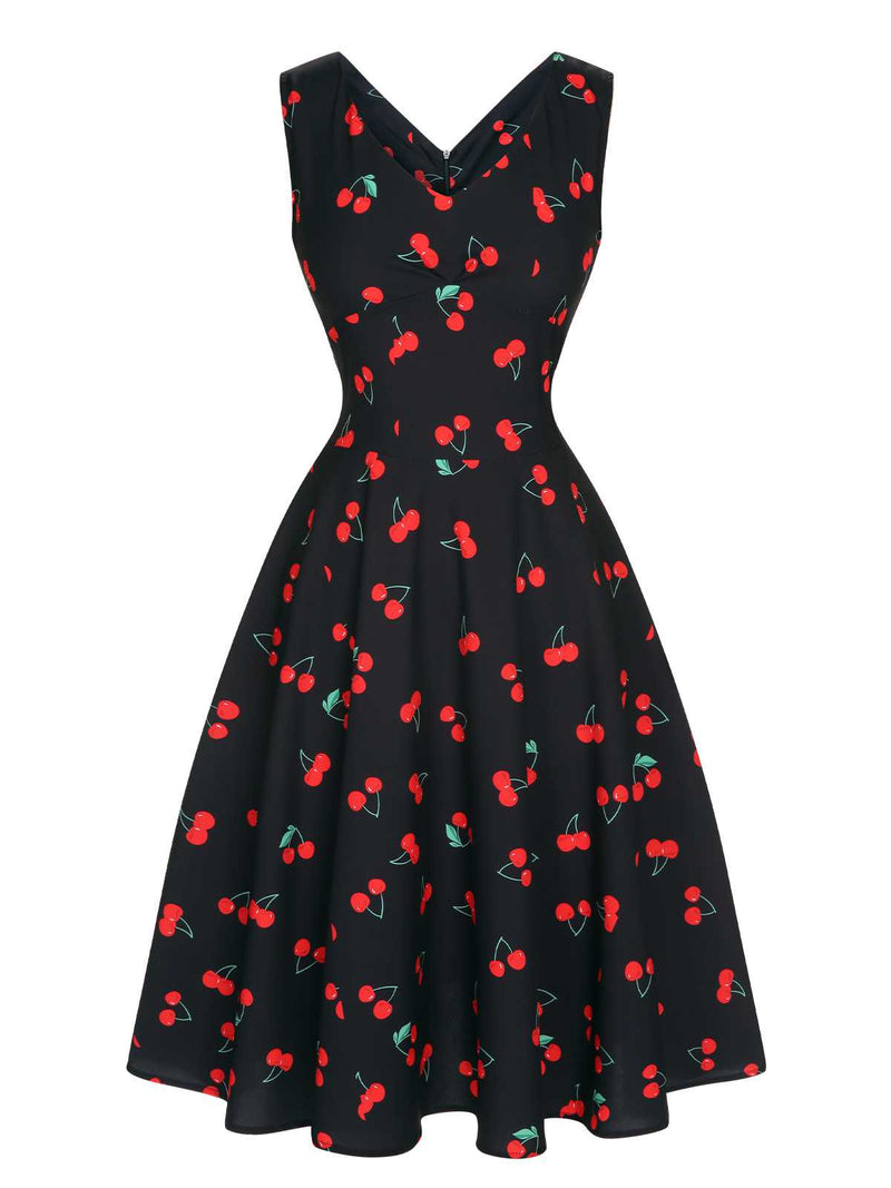Black-1950s-Cherry-Sleeveless-