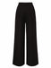 Black 1950s Contrast Trim Straight-Leg Pants — 1950s style for the woman going places