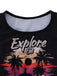 Black 1950s Explore The Beach Tankini Set - vintage fashion, retro style, classic black