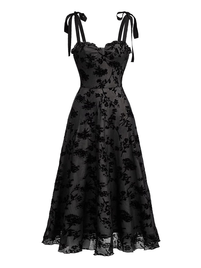 Black 1950s Vintage Retro Dress