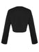 Black 1950s Fragrant Short Button Jacket — 1950s style that speaks before she does