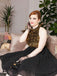 Black 1950s Gold Glitter Patchwork Dress — vintage elegance for the modern woman