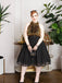Black 1950s Gold Glitter Patchwork Dress — vintage elegance for the modern woman