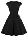 Black 1950s Halloween Bat Lace-Up Dress, vintage dress, retro fashion, rockabilly, pin-up fashion - perfect for women who love vintage and retro fashion