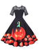 Black 1950s Halloween Lace Sleeves Patchwork Dress, vintage dress, retro fashion, rockabilly, pin-up fashion - perfect for women who love vintage and retro fashion