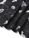 Black 1950s Halloween Print Slit Midi Dress - vintage dress, retro fashion, rockabilly