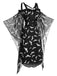 Black 1950s Halloween Spaghetti Strap Bat Dress: timeless style reimagined