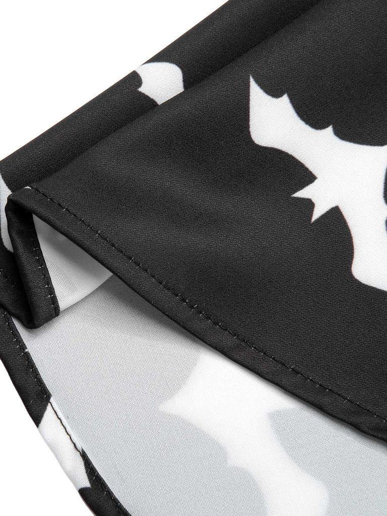 Black 1950s Halloween Spaghetti Strap Bat Dress: timeless style reimagined
