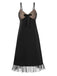 Black 1950s Heart Dots Mesh Bow Nightgown, vintage fashion, retro style - perfect for women who love vintage and retro fashion