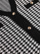 Black 1950s Houndstooth Checkerboard Coat, vintage coat, retro outerwear - perfect for women who love vintage and retro fashion