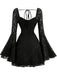 Black 1950s Lace Halter Vintage Top 3