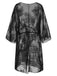 [Plus Size] Black 1950s Leaves Mesh Cover-up, vintage fashion, retro style - perfect for women who love vintage and retro fashion