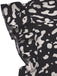 Black 1950s Leopard Print Ruffles Blouse — 1950s elegance she can wear anywhere
