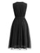 Black 1950s Mesh Patchwork Sequins Sleeveless Dress, vintage dress, retro fashion, rockabilly, pin-up fashion - perfect for women who love vintage and retro fashion