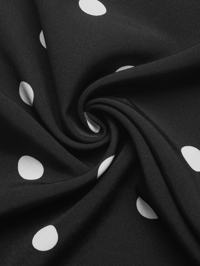 Black Polka Dot Pants Sleeveless Jumpsuit