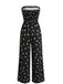 Black Polka Dot Pants Sleeveless Jumpsuit