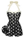 Black 1950s Polka Dots Halter Swimsuit — vintage elegance for the modern woman