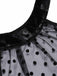 Black 1950s Polka Dots Sheer Neck Romper, vintage romper, retro jumpsuit - perfect for women who love vintage and retro fashion