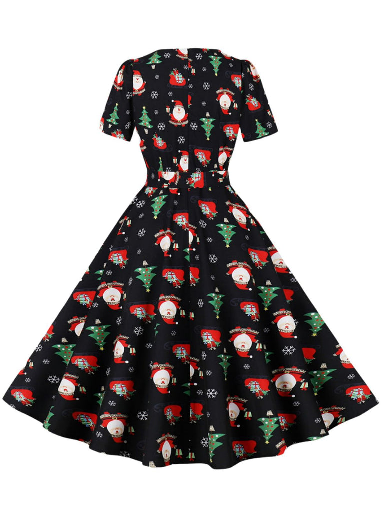 Black 1950s Santa Claus Christmas Dress: where 1950s romance meets her modern spirit