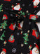 This Black 1950s Santa Claus Christmas Dress wraps her in 1950s elegance, one twirl at a time
