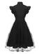 Black 1950s Sequined Spider Mesh Dress, vintage dress, retro fashion, rockabilly, pin-up fashion - perfect for women who love vintage and retro fashion