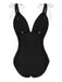 1950s Solid Button Shoulder LaceUp | 1950s | vintage swimsuit, retro beachwear