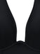 Black 1950s Solid Deep V Tummy Control One-Piece Swimsuit - vintage swimwear, retro swimsuit, pin-up style for vintage lovers