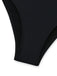 Black 1950s Solid Deep V Tummy Control One-Piece Swimsuit | vintage swimwear, retro swimsuit, pin-up style - perfect for retro fashion enthusiasts