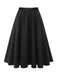 Black 1950s Solid Elastic Waist Pleated Skirt — vintage elegance for the modern woman