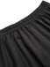 Black 1950s Solid Elastic Waist Pleated Skirt: timeless style reimagined