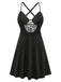 Black 1950s Solid Lace Strappy Nightdress - vintage dress, retro fashion, rockabilly