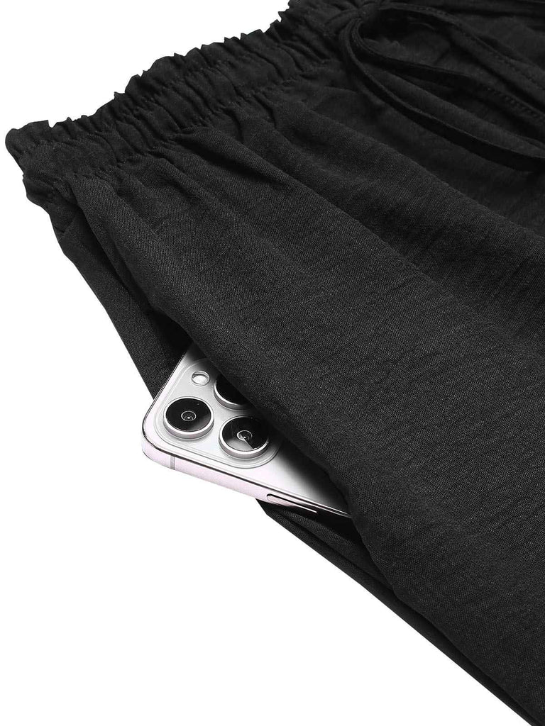 Black 1950s Solid Pleated Pockets Skirt, vintage skirt, retro style - perfect for women who love vintage and retro fashion