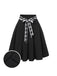 Black 1950s Solid Umbrella Skirt with Belt, vintage skirt, retro style - perfect for women who love vintage and retro fashion