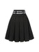 Black 1950s Solid Umbrella Skirt with Belt, vintage skirt, retro style - perfect for women who love vintage and retro fashion