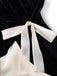 Black 1950s Velvet Satin Off-Shoulder Bow Dress - vintage dress, retro fashion, rockabilly