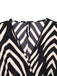 Black 1950s Zebra Striped Ruffled Waist Romper - vintage jumpsuit, retro fashion, classic black