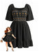 Black 1950s Vintage Retro Dress