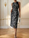 Black 1960s Floral Lace Slit Sleeveless Dress: where 1960s romance meets her modern spirit