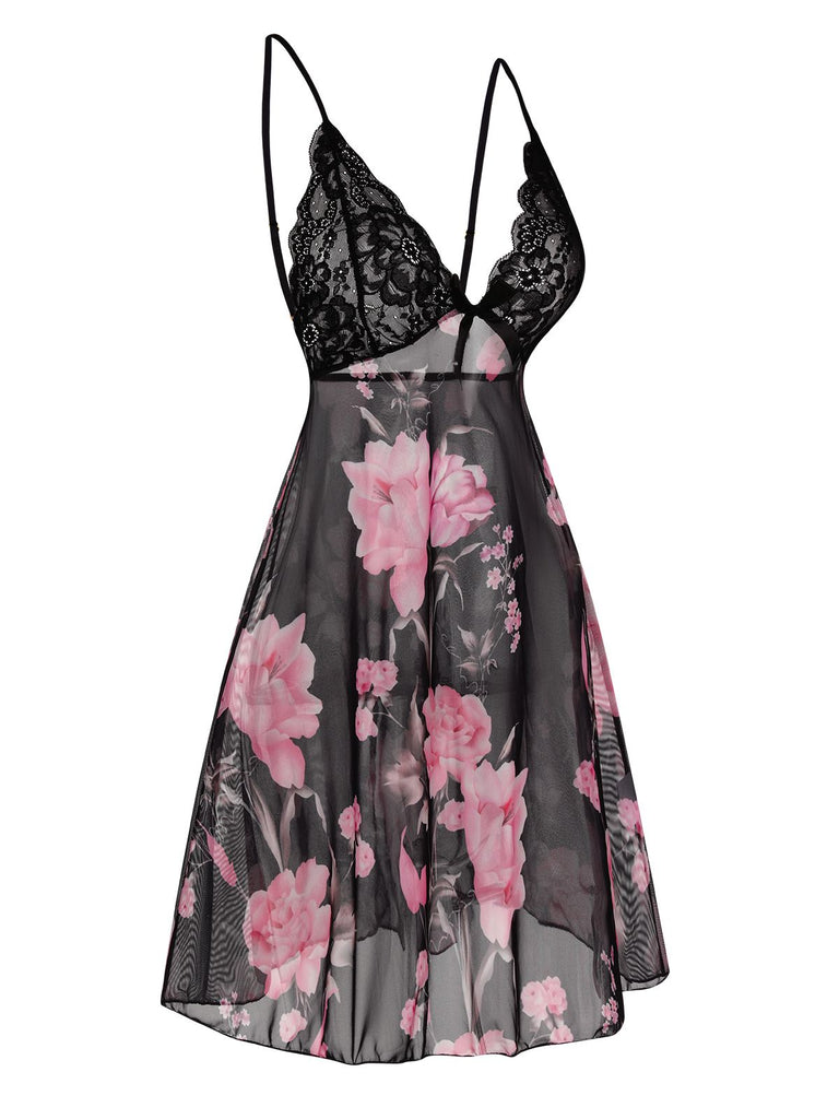 1960s Floral Lace Straps Nightdress | 1960s | vintage dress, retro fashion