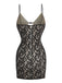 Black 1960s Hollow Floral Lace Bodycon Dress - vintage dress, retro fashion, classic black
