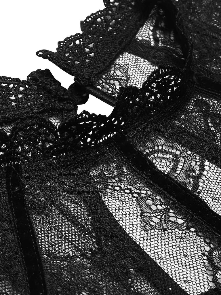 Black 1960s Lace Sleeveless Bodycon Dress — the kind of 1960s dress that makes strangers smile