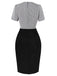 Black 1960s Lapel Shepherd Check Patchwork Dress: where 1960s romance meets her modern spirit