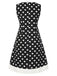 Black 1960s Polka Dot V-Neck Dress, vintage dress, retro fashion - perfect for women who love vintage and retro fashion