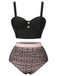 Black 1960s Polka Dots Mesh Swimsuit, vintage swimsuit, pin-up swimwear - perfect for women who love vintage and retro fashion
