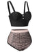 Black 1960s Polka Dots Mesh Swimsuit, vintage swimsuit, pin-up swimwear - perfect for women who love vintage and retro fashion