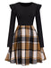 1960s Ruffed Plaid Patchwork Skater | 1960s | vintage dress, retro fashion