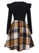 1960s Ruffed Plaid Patchwork Skater | 1960s | vintage dress, retro fashion