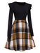 1960s Ruffed Plaid Patchwork Skater | 1960s | vintage dress, retro fashion